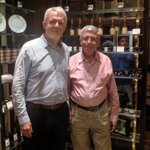 Delhi nephrologist Dr. Ashok Sarin (right) during a professional meeting.